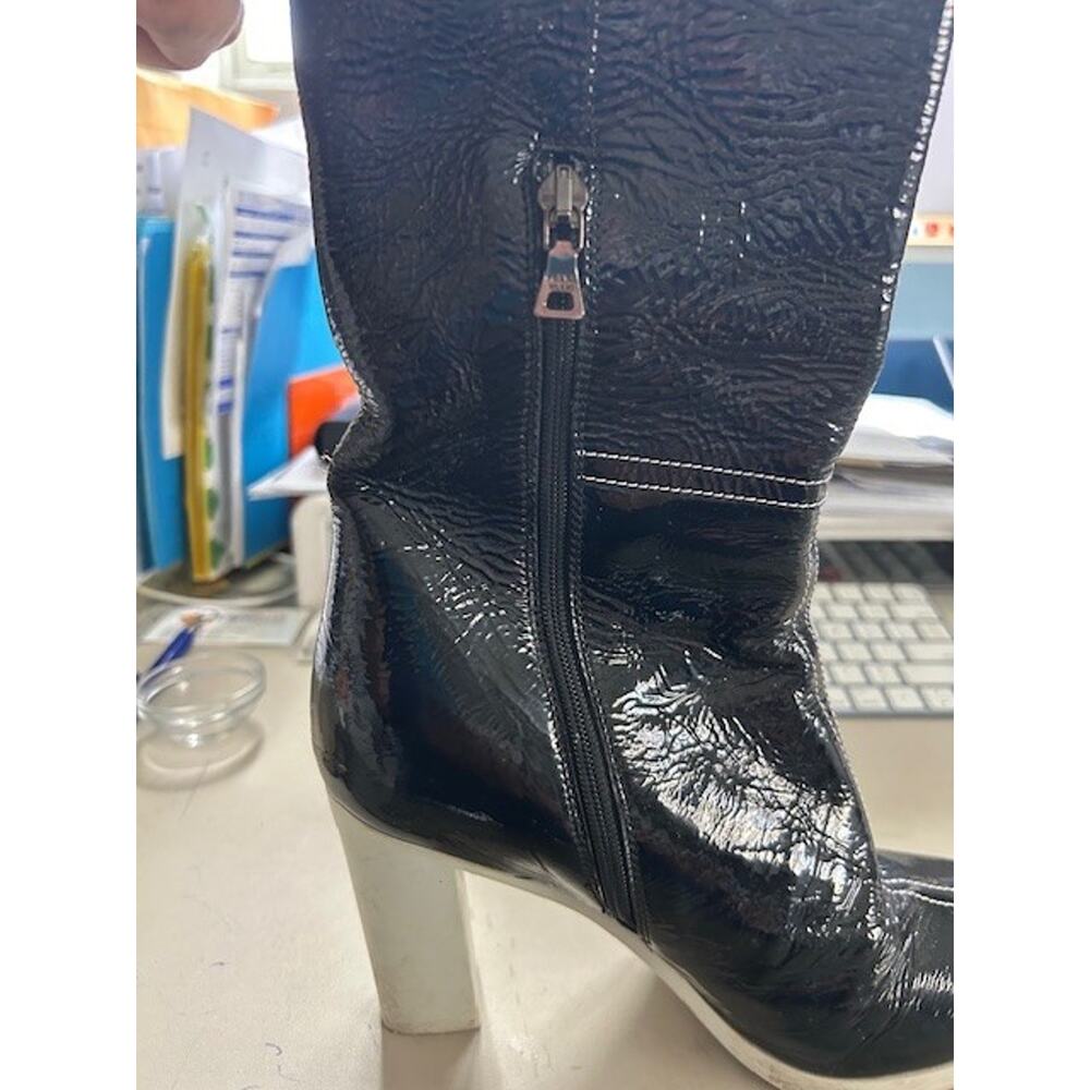 Prada Vernice Sport Tall Boots - Size 6.5 / 36.5 - Picture 4 of 5